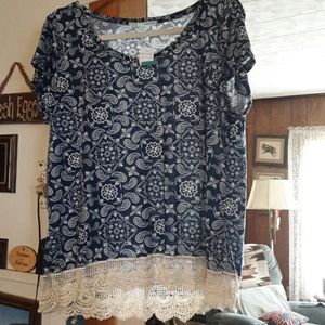 NWT Maurice's Bandana Print Top